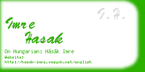 imre hasak business card